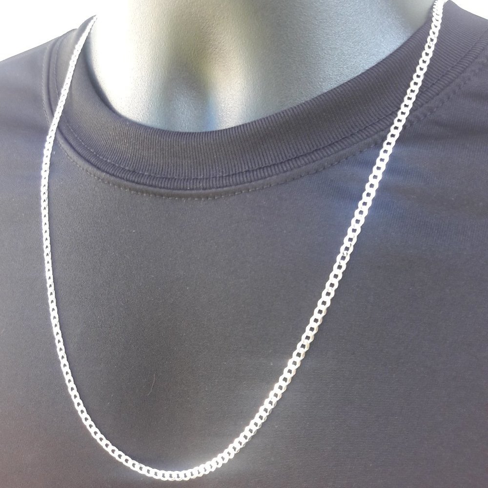 Italian Sterling .925 Silver Cuban Curb Chain